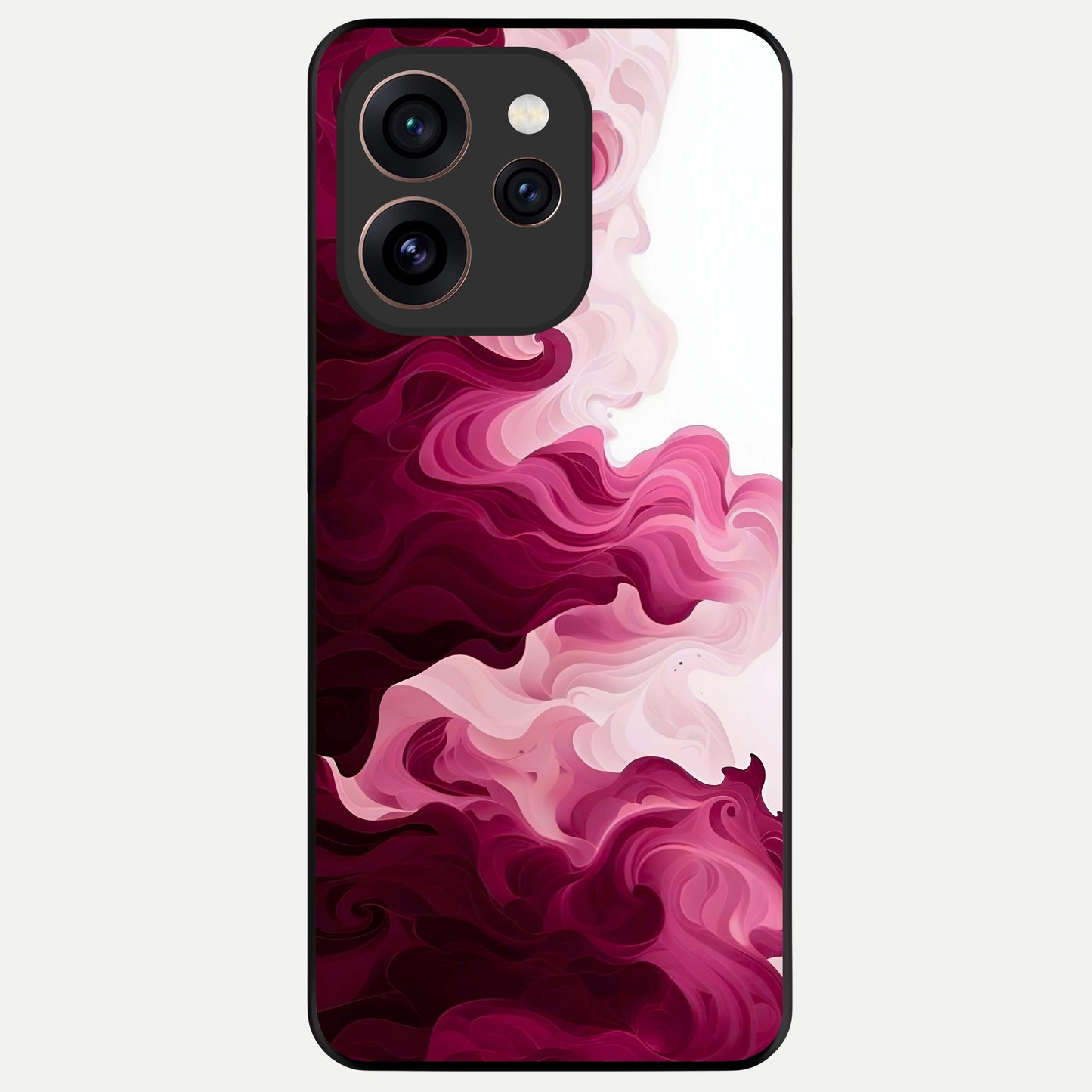  Crimson Wave Flow Glass Case For Oppo Reno 15 Pro back cover – full design glossy printed glass finish