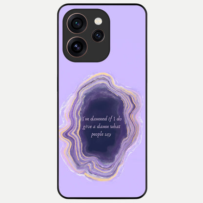  Damned People Quote Glass Case For Oppo Reno 15 Pro back cover – full design glossy printed glass finish