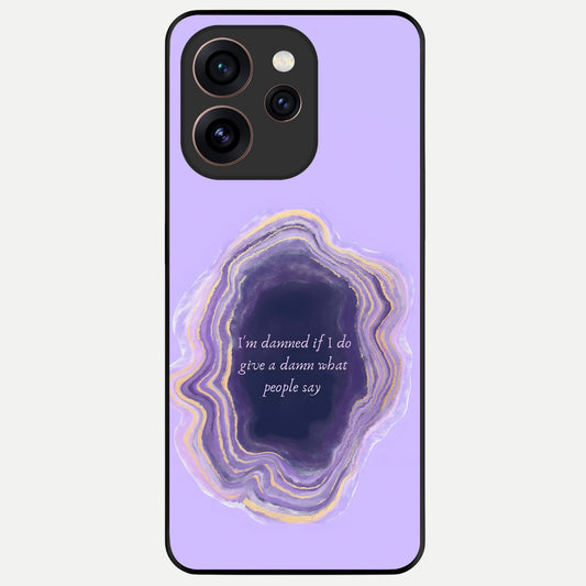  Damned People Quote Glass Case For Oppo Reno 15 Pro back cover – full design glossy printed glass finish