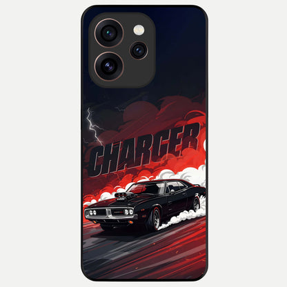  Dark Charger Fury Glass Case For Oppo Reno 15 Pro back cover – full design glossy printed glass finish