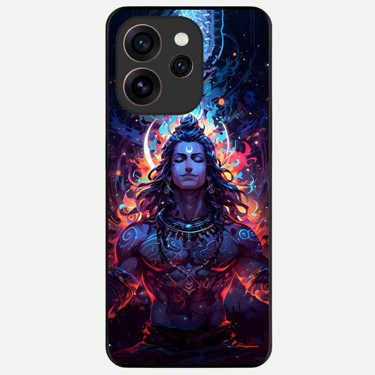 Divine Fire Shiv Glass Case For Oppo Reno 15 Pro back cover – full design glossy printed glass finish