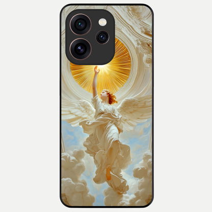  Divine Light Angel Glass Case For Oppo Reno 15 Pro back cover – full design glossy printed glass finish