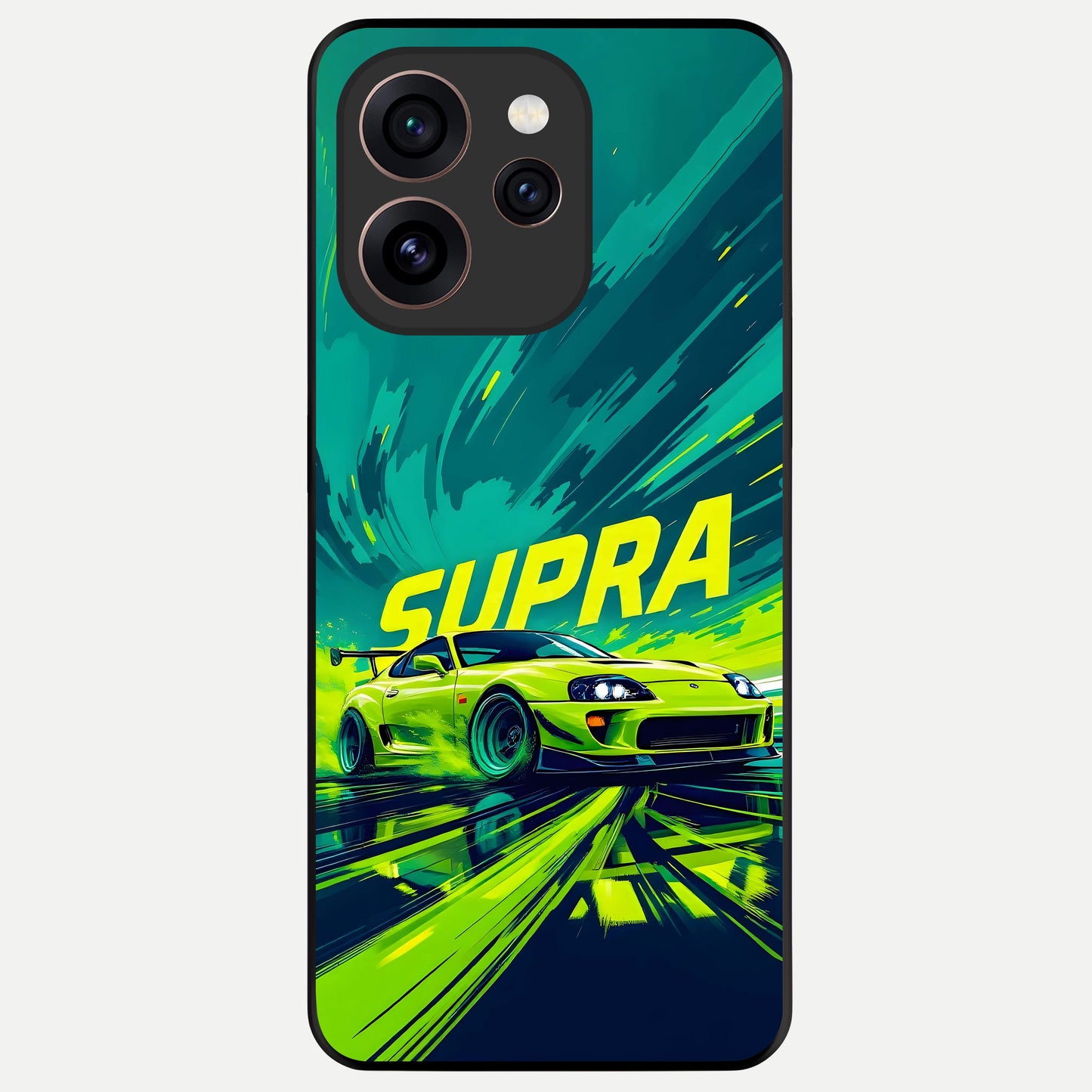  Electric Supra Thunder Glass Case For Oppo Reno 15 Pro back cover – full design glossy printed glass finish