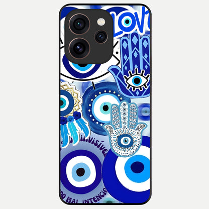  Evil Eyes Dream Glass Case For Oppo Reno 15 Pro back cover – full design glossy printed glass finish