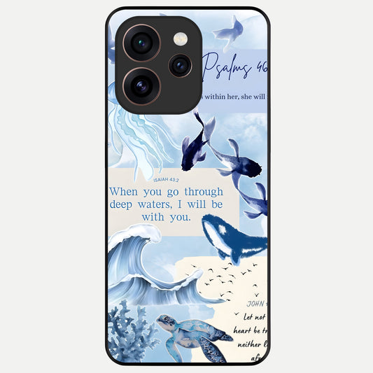  Faithful Ocean Promise Glass Case For Oppo Reno 15 Pro back cover – full design glossy printed glass finish