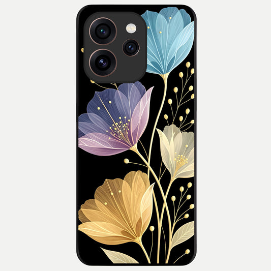  Flower Bloom Glow Glass Case For Oppo Reno 15 Pro back cover – full design glossy printed glass finish