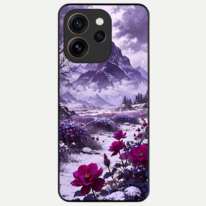  Flower Mountain View Glass Case For Oppo Reno 15 Pro back cover – full design glossy printed glass finish