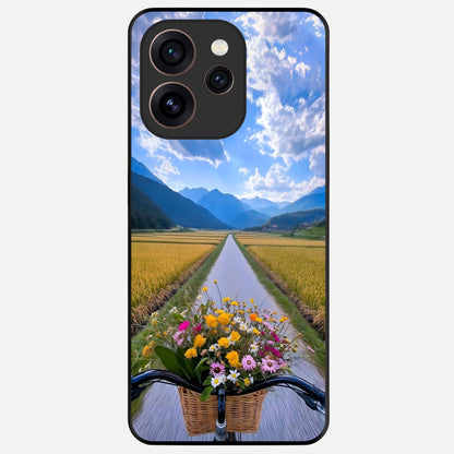  Golden Field Journey Glass Case For Oppo Reno 15 Pro back cover – full design glossy printed glass finish
