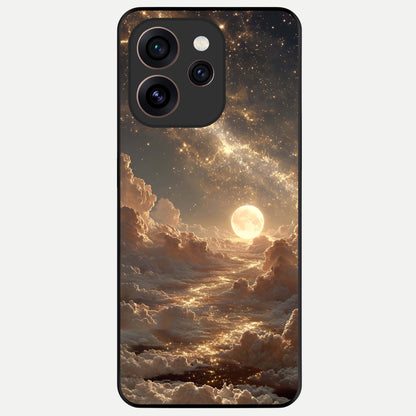  Golden Sky Dream Glass Case For Oppo Reno 15 Pro back cover – full design glossy printed glass finish