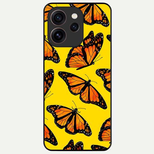  Golden Wing Flight Glass Case For Oppo Reno 15 Pro back cover – full design glossy printed glass finish