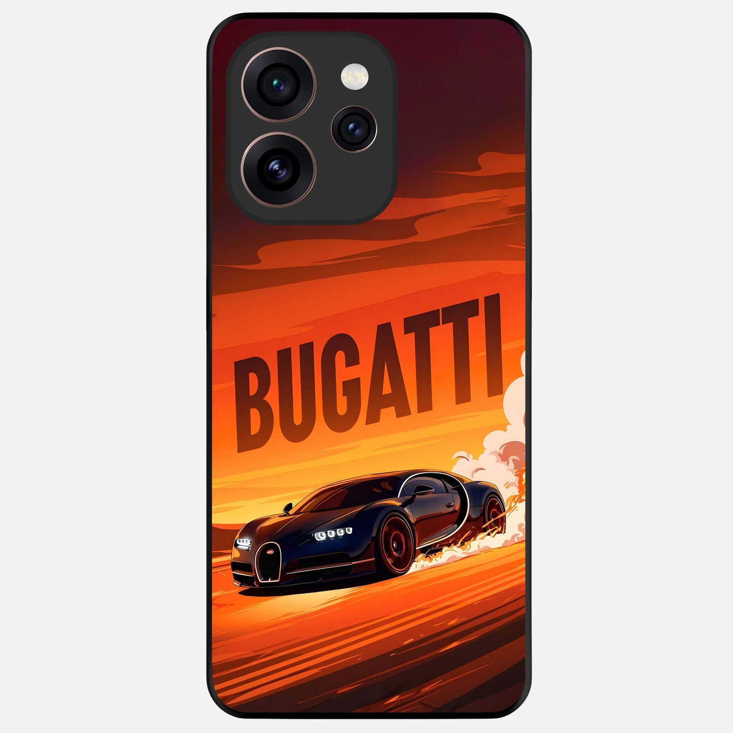  Inferno Bugatti Storm Glass Case For Oppo Reno 15 Pro back cover – full design glossy printed glass finish