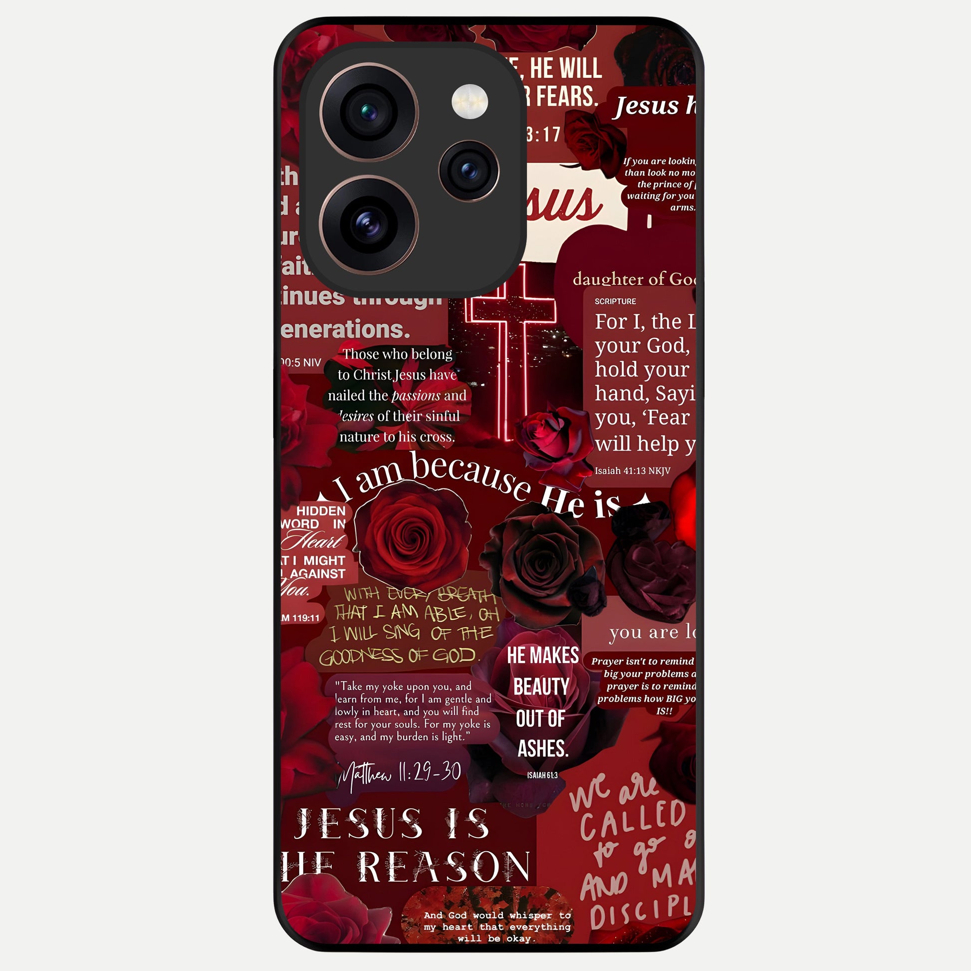  Jesus Love Heals Glass Case For Oppo Reno 15 Pro back cover – full design glossy printed glass finish