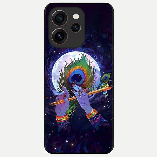  Krishna Hands Art Glass Case For Oppo Reno 15 Pro back cover – full design glossy printed glass finish