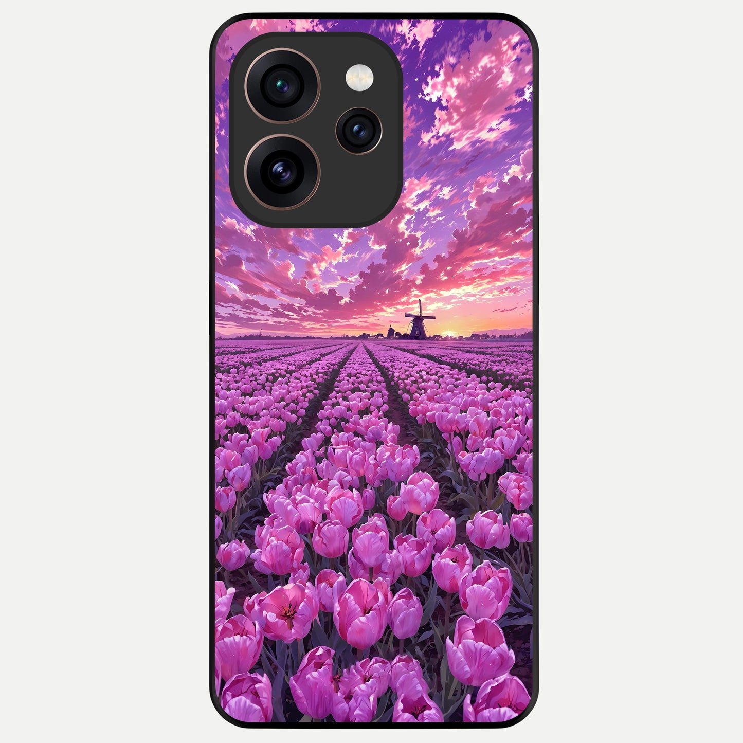  Lavender Dream Skies Glass Case For Oppo Reno 15 Pro back cover – full design glossy printed glass finish