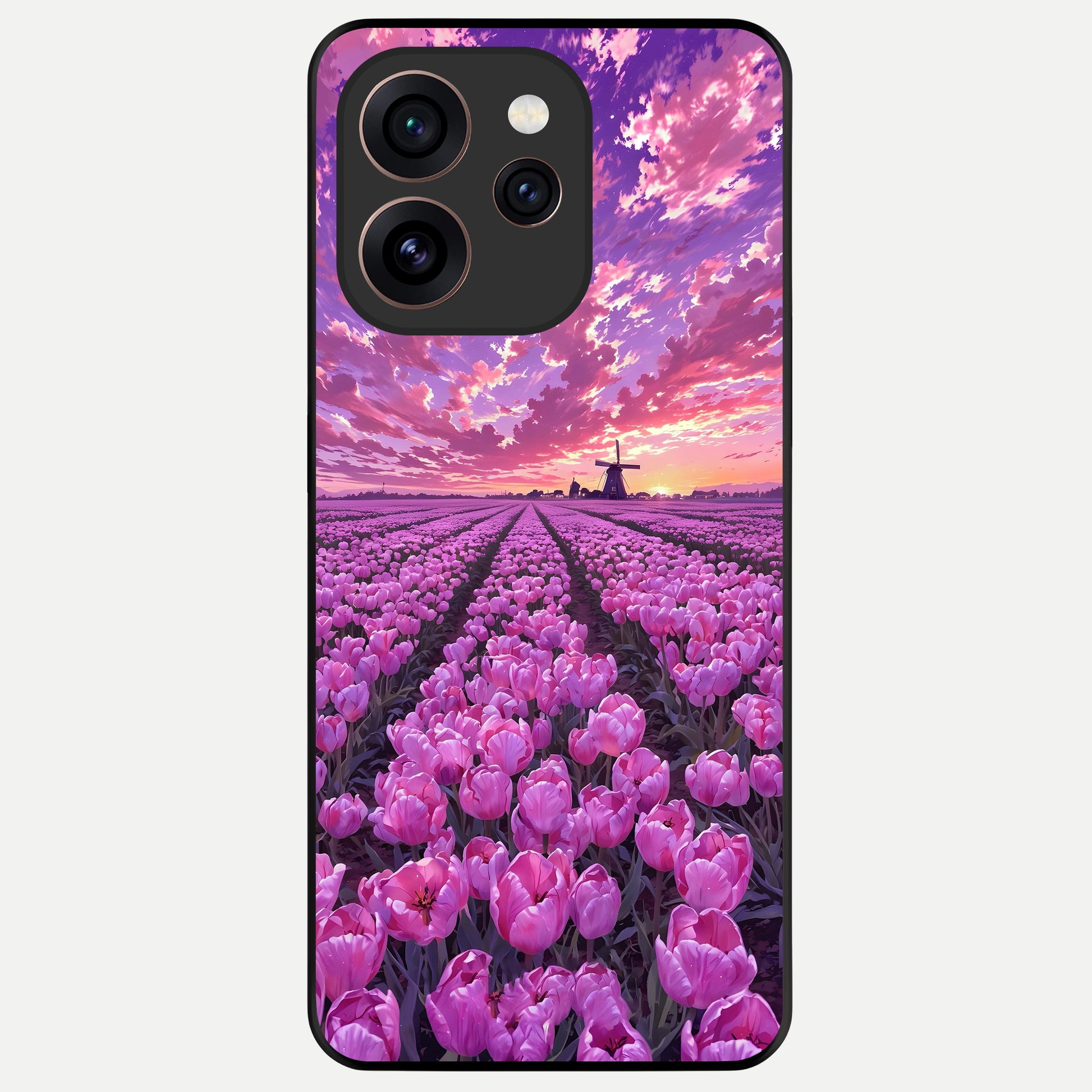  Lavender Dream Skies Glass Case For Oppo Reno 15 Pro back cover – full design glossy printed glass finish