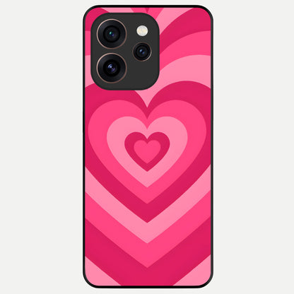  Layered Love Hearts Glass Case For Oppo Reno 15 Pro back cover – full design glossy printed glass finish