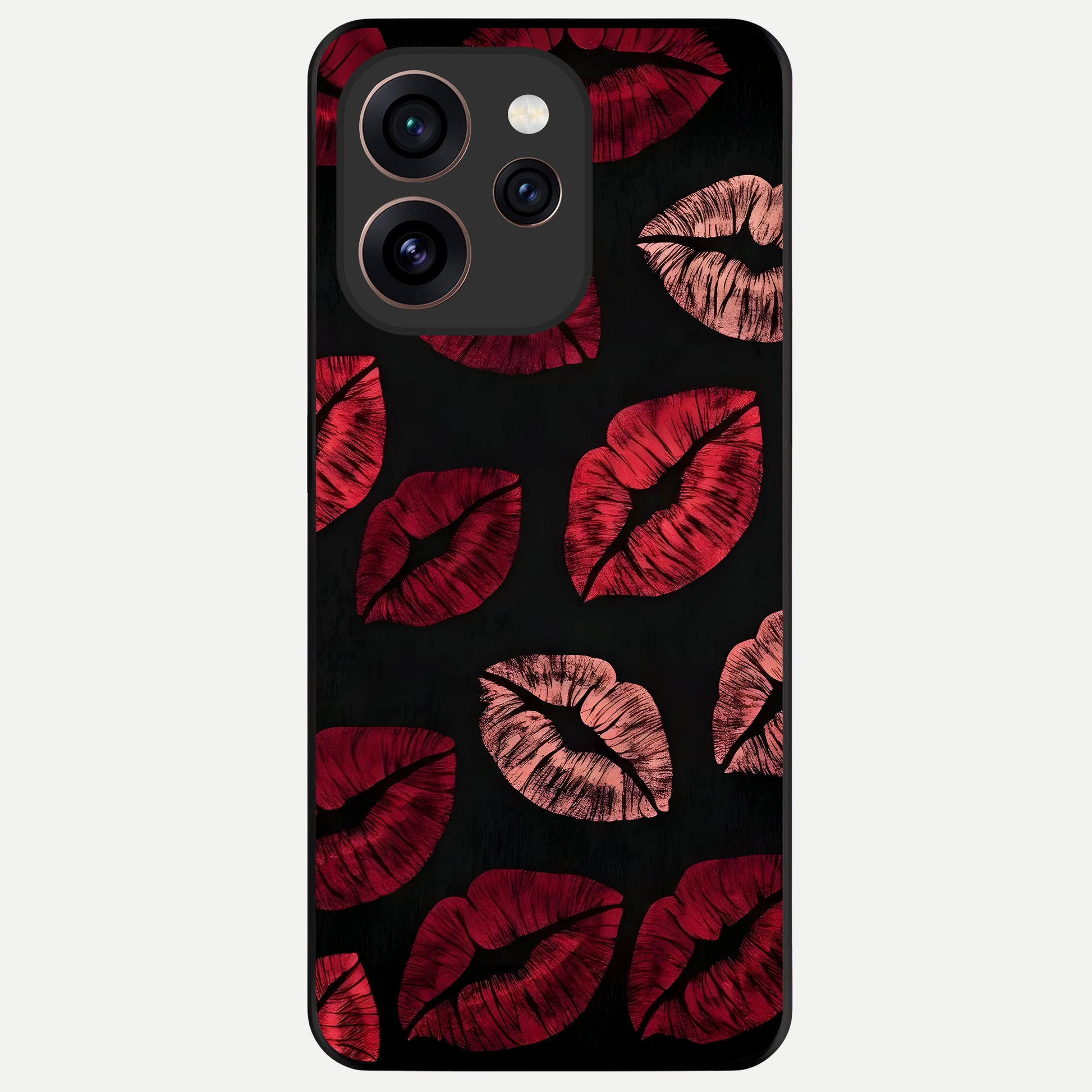  Midnight Kiss Love Glass Case For Oppo Reno 15 Pro back cover – full design glossy printed glass finish