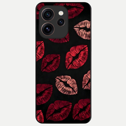  Midnight Kiss Love Glass Case For Oppo Reno 15 Pro back cover – full design glossy printed glass finish