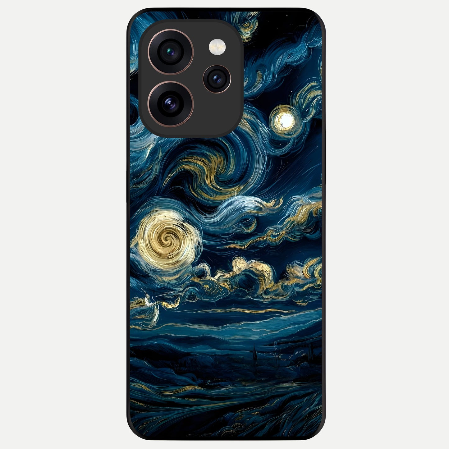  Midnight Sky Whirl Glass Case For Oppo Reno 15 Pro back cover – full design glossy printed glass finish