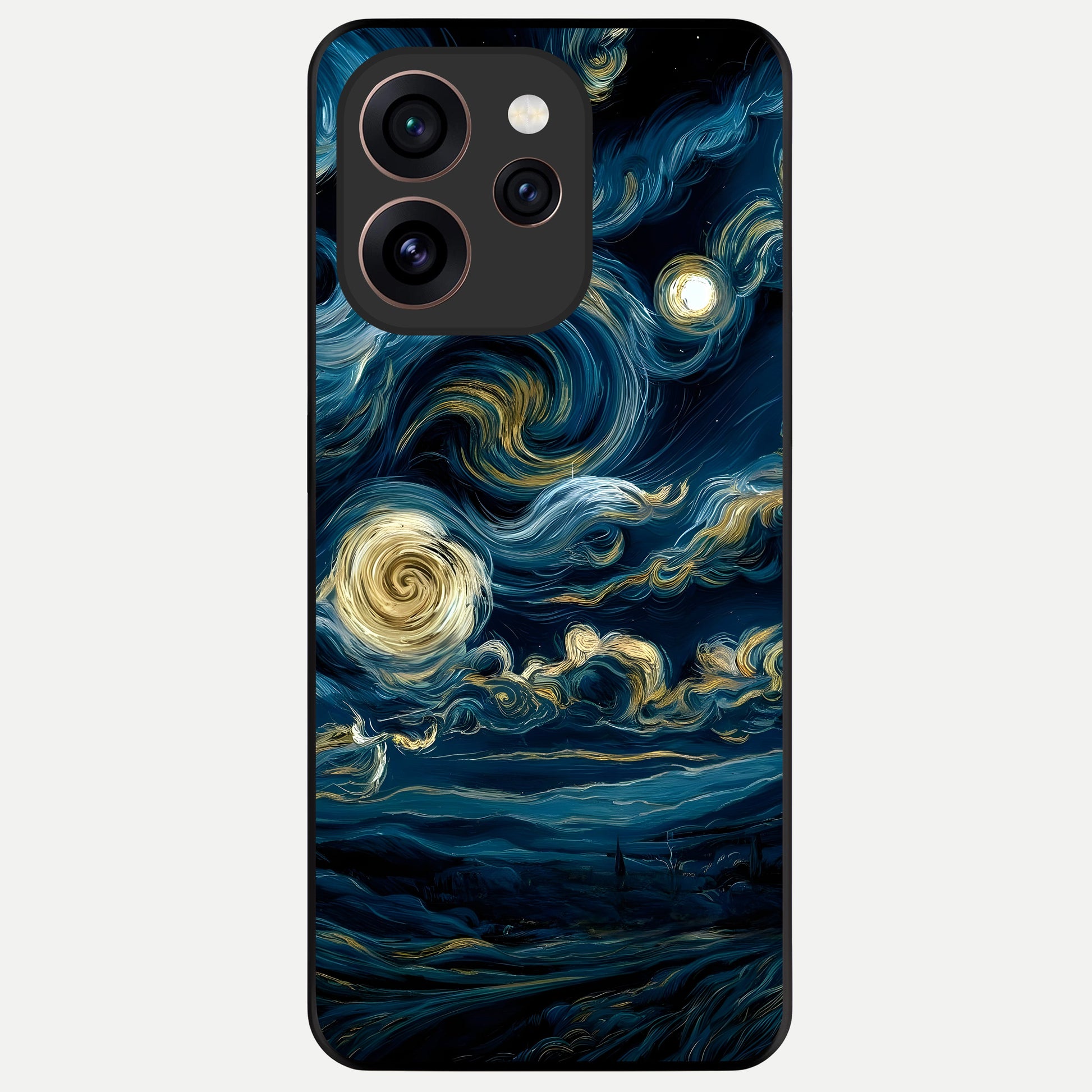  Midnight Sky Whirl Glass Case For Oppo Reno 15 Pro back cover – full design glossy printed glass finish