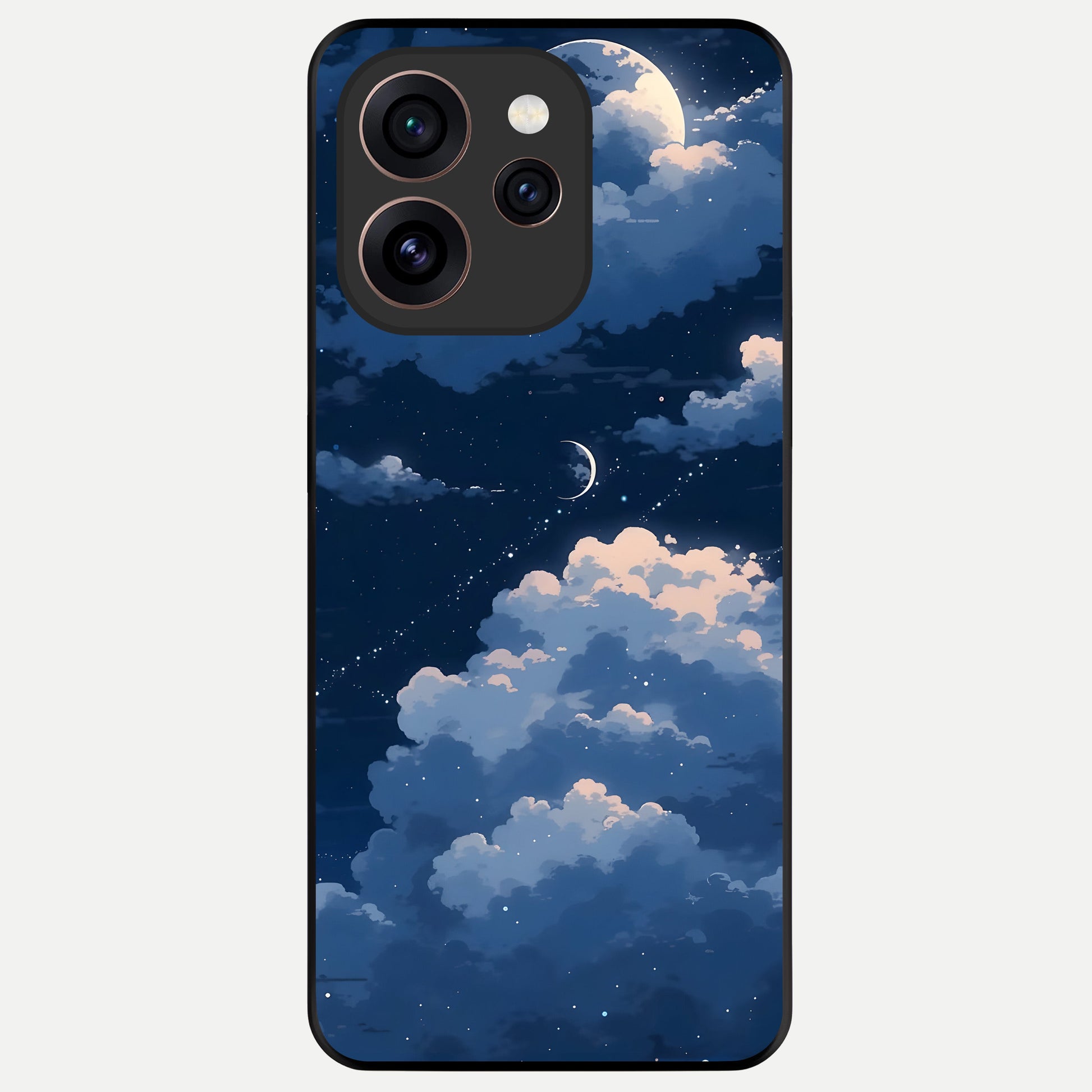  Moon Dream Haze Glass Case For Oppo Reno 15 Pro back cover – full design glossy printed glass finish