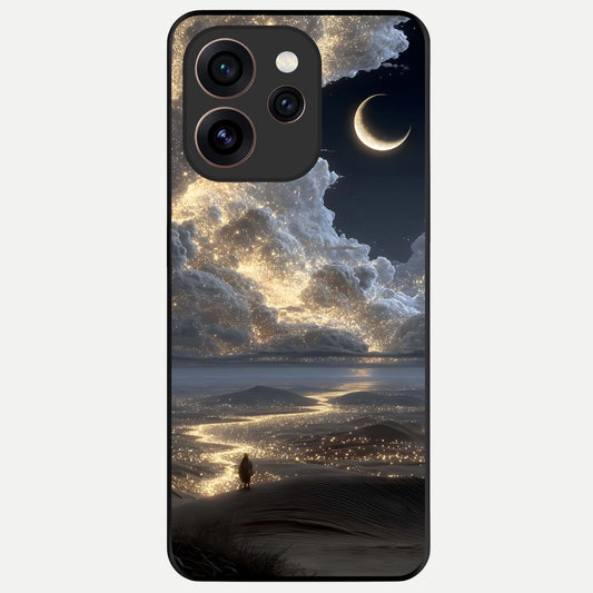  Moonlight Spark Path Glass Case For Oppo Reno 15 Pro back cover – full design glossy printed glass finish