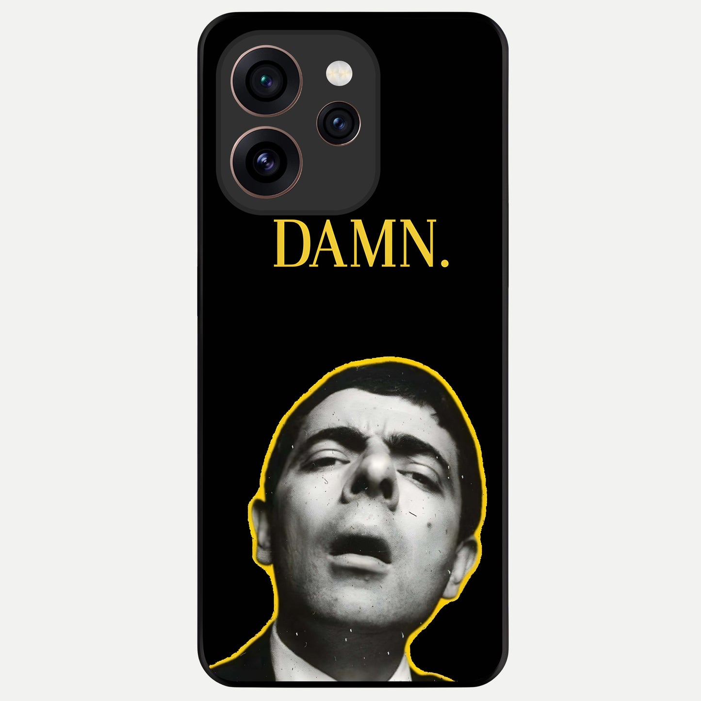 Mr Bean Damn Glass Case For Oppo Reno 15 Pro back cover – full design glossy printed glass finish