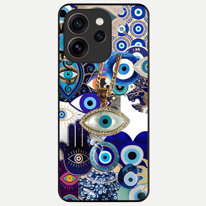  Mystic Charm Eye Glass Case For Oppo Reno 15 Pro back cover – full design glossy printed glass finish