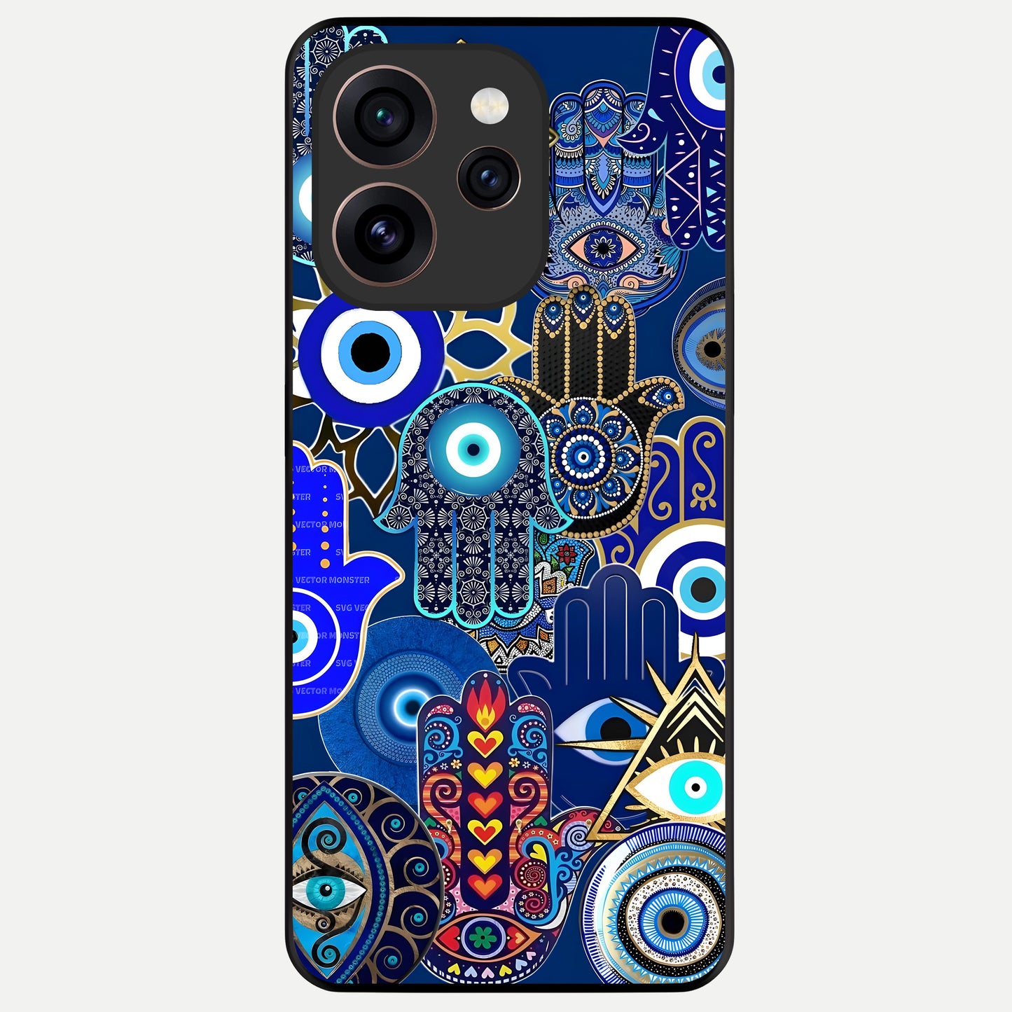  Mystic Palm Guard Glass Case For Oppo Reno 15 Pro back cover – full design glossy printed glass finish