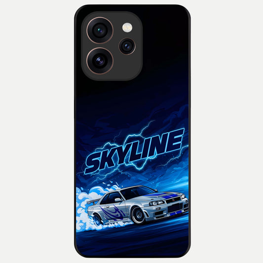  Neon Drift Beast Glass Case For Oppo Reno 15 Pro back cover – full design glossy printed glass finish
