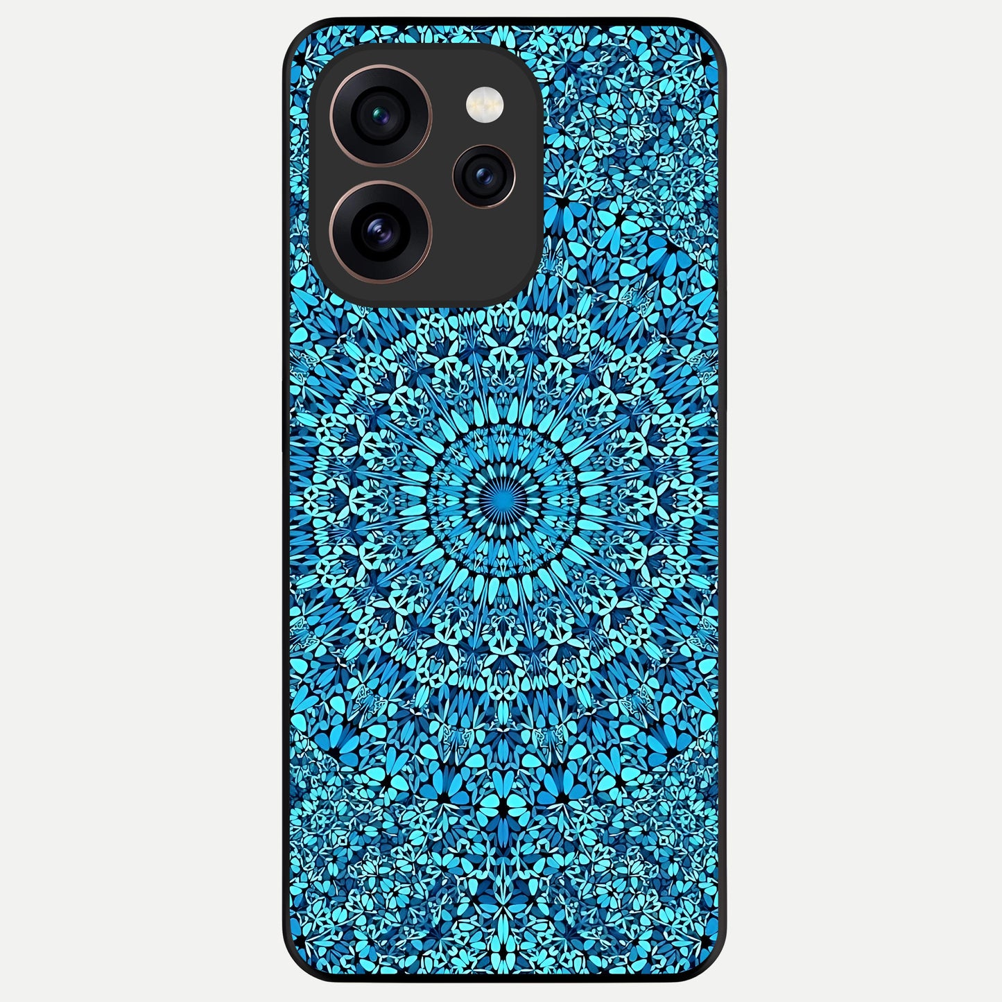  Ocean Bloom Mandala Glass Case For Oppo Reno 15 Pro back cover – full design glossy printed glass finish