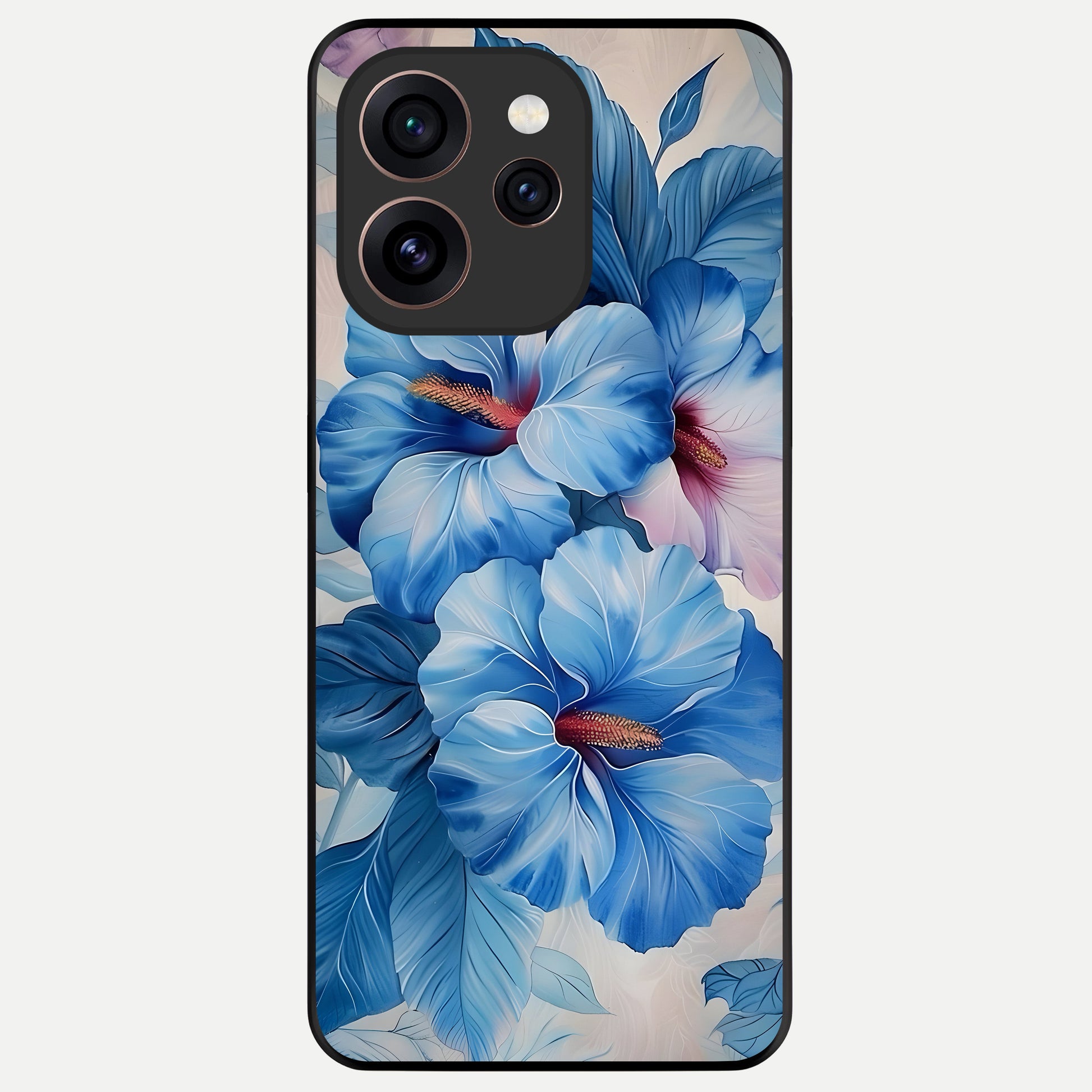  Ocean Hibiscus Grace Glass Case For Oppo Reno 15 Pro back cover – full design glossy printed glass finish