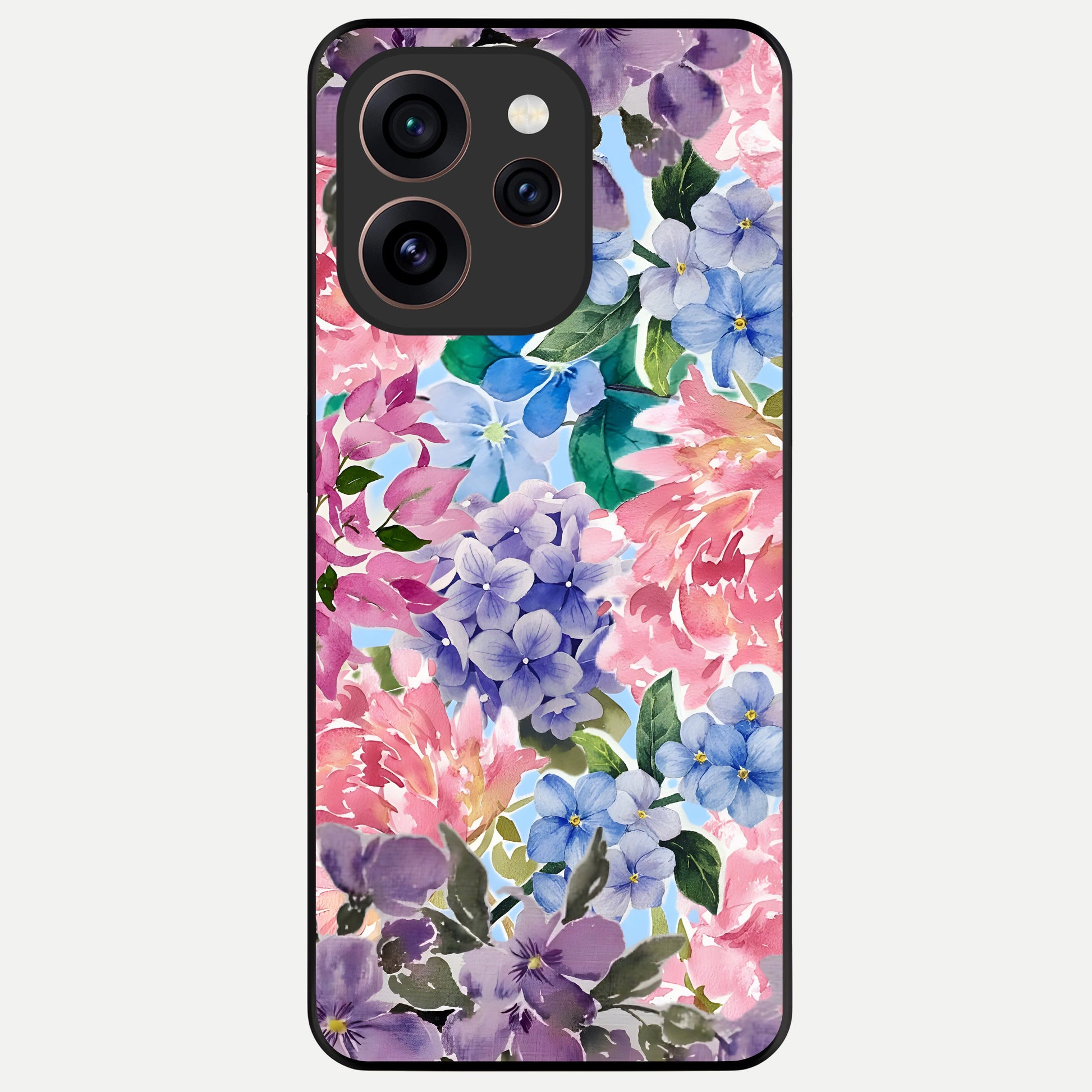  Pastel Floral Mix Glass Case For Oppo Reno 15 Pro back cover – full design glossy printed glass finish