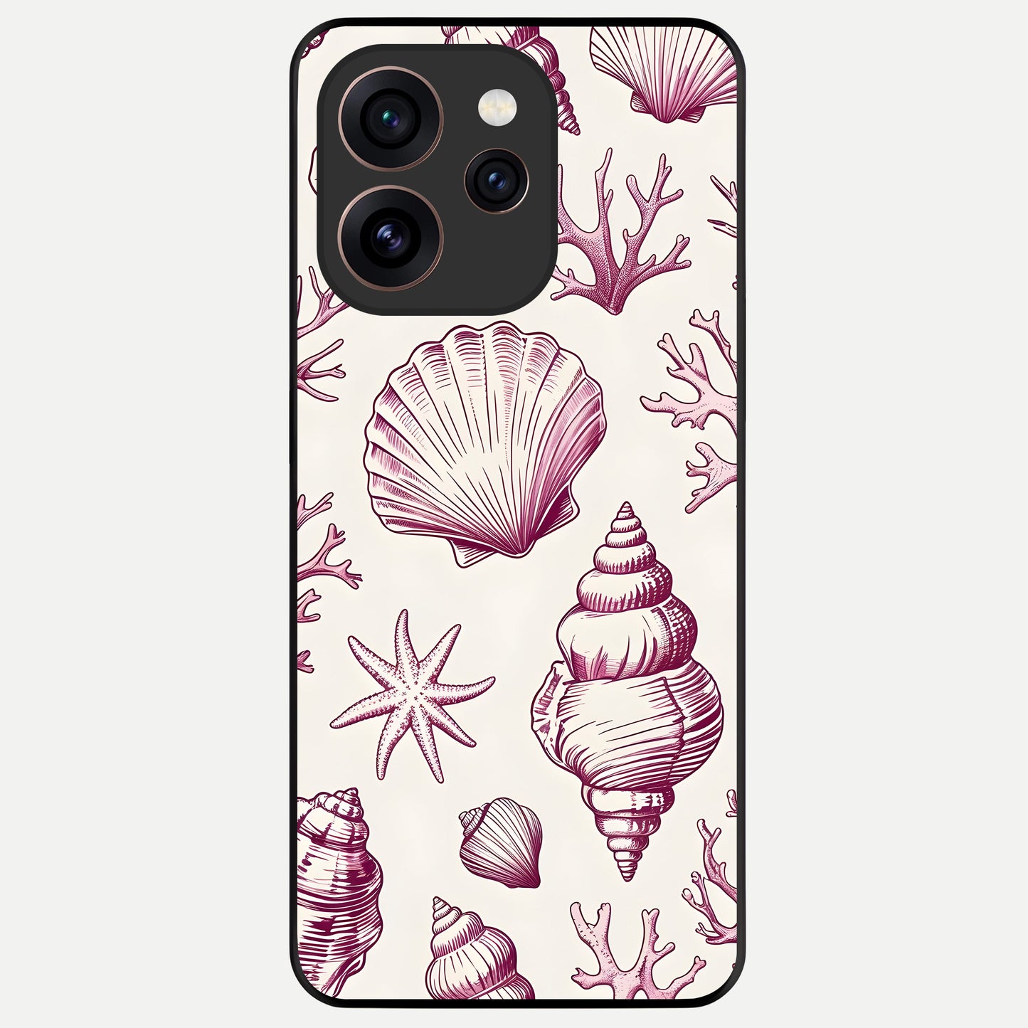  Pink Power Sparks Glass Case For Oppo Reno 15 Pro back cover – full design glossy printed glass finish