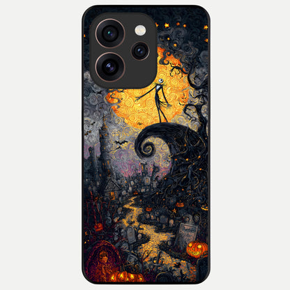  Pumpkin Moonlight Tale Glass Case For Oppo Reno 15 Pro back cover – full design glossy printed glass finish