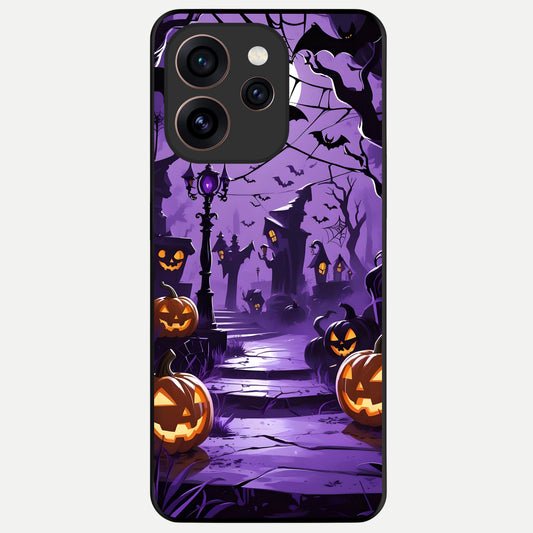  Pumpkin Patch Halloween Glass Case For Oppo Reno 15 Pro back cover – full design glossy printed glass finish