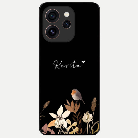  Quiet Garden Tune Custom Name Glass Case For Oppo Reno 15 Pro back cover – full design glossy printed glass finish