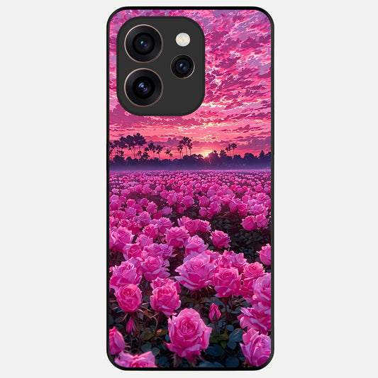  Rose Sunset Valley Glass Case For Oppo Reno 15 Pro back cover – full design glossy printed glass finish