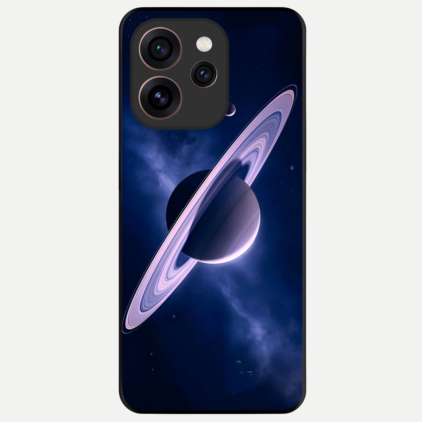  Saturn Ring Mystique Glass Case For Oppo Reno 15 Pro back cover – full design glossy printed glass finish