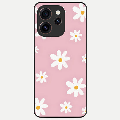  Soft Daisy Bliss Glass Case For Oppo Reno 15 Pro back cover – full design glossy printed glass finish