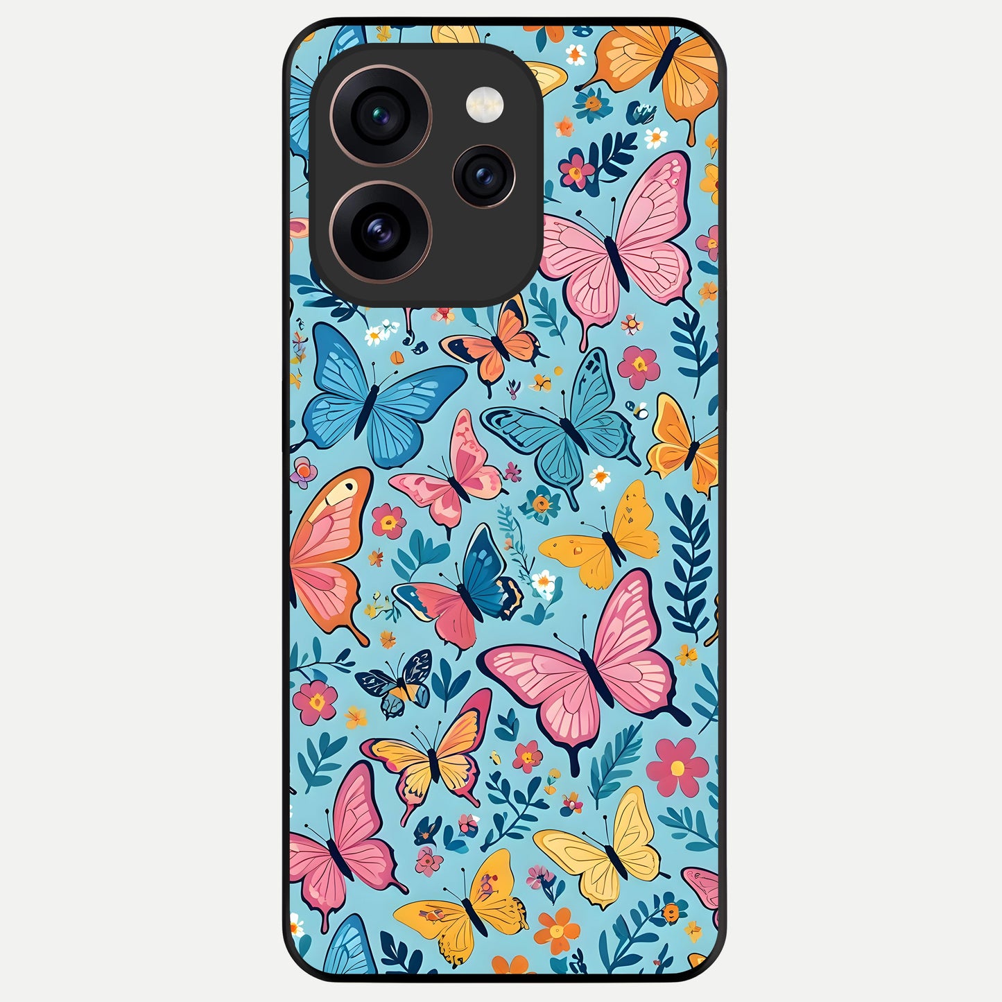  Spring Wing Garden Glass Case For Oppo Reno 15 Pro back cover – full design glossy printed glass finish