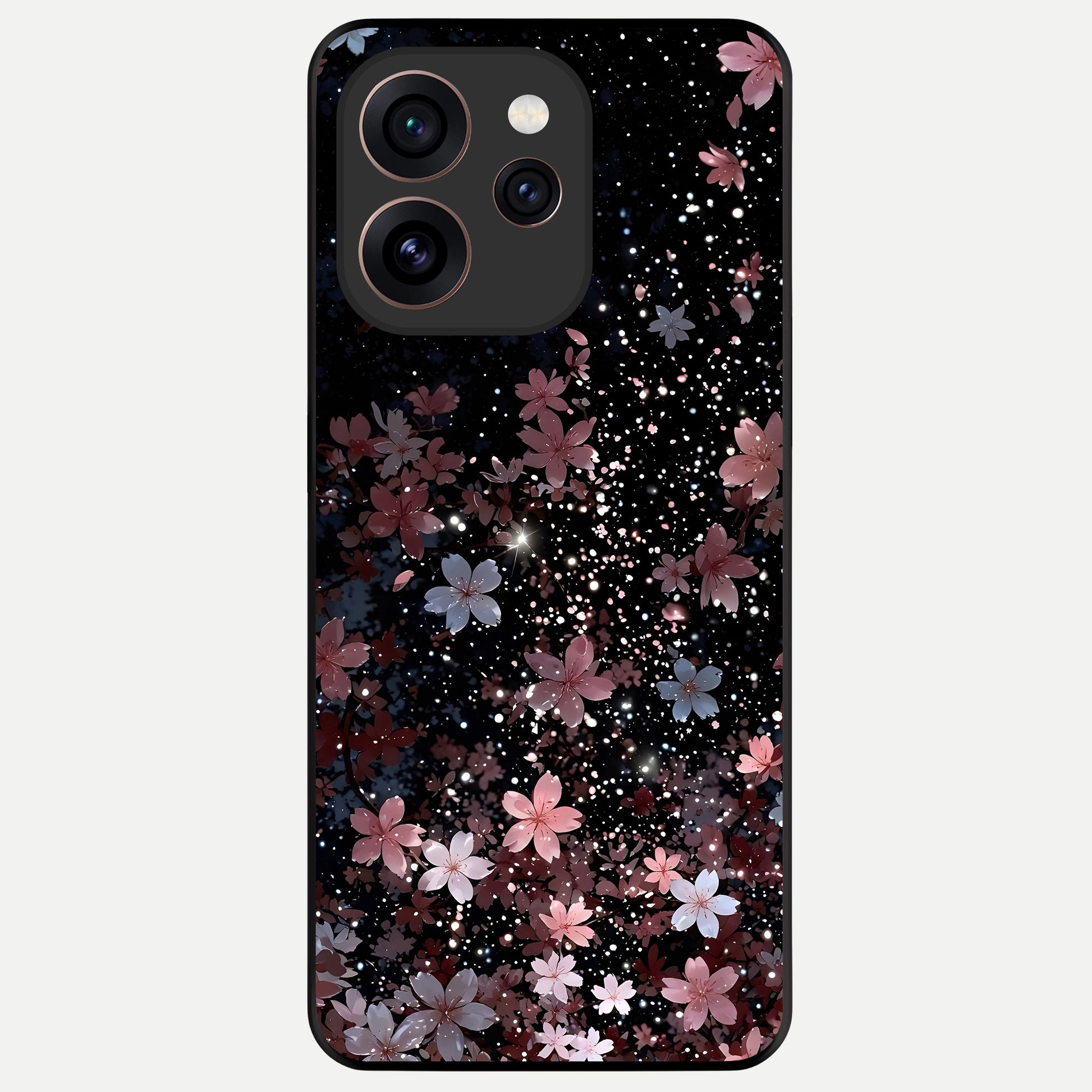  Starlit Flower Dreams Glass Case For Oppo Reno 15 Pro back cover – full design glossy printed glass finish