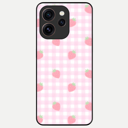  Strawberry Picnic Love Glass Case For Oppo Reno 15 Pro back cover – full design glossy printed glass finish