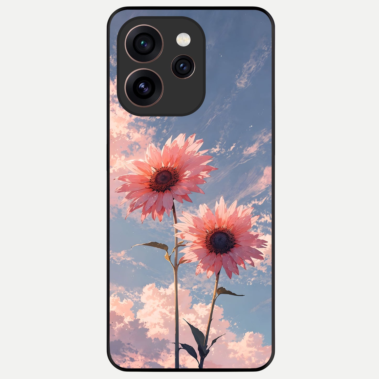  Sun Moon Balance Glass Case For Oppo Reno 15 Pro back cover – full design glossy printed glass finish