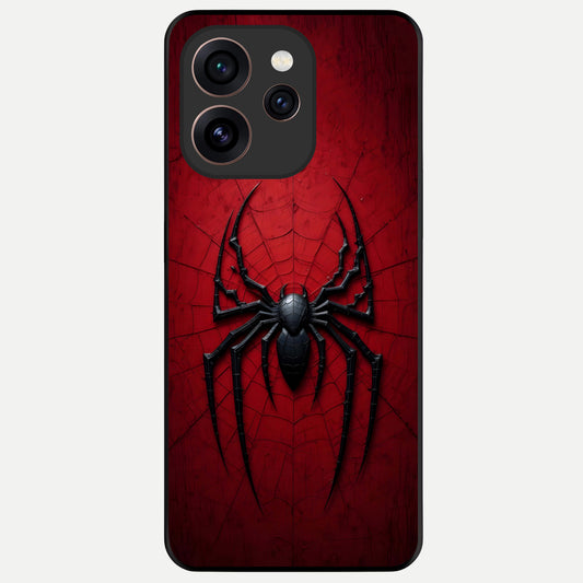  Superhero Web Emblem Glass Case For Oppo Reno 15 Pro back cover – full design glossy printed glass finish