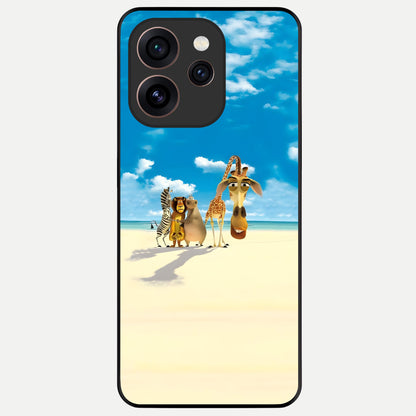  Tropical Fun Squad Glass Case For Oppo Reno 15 Pro back cover – full design glossy printed glass finish