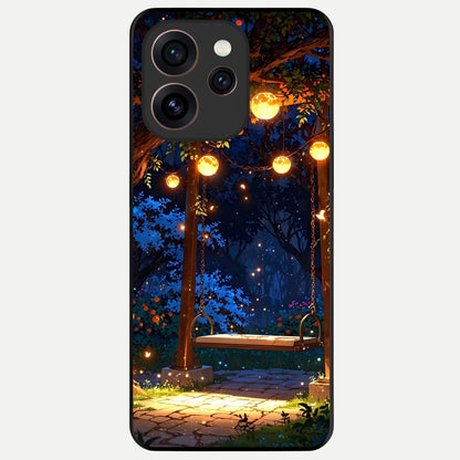  Twilight Garden Swing Glass Case For Oppo Reno 15 Pro back cover – full design glossy printed glass finish