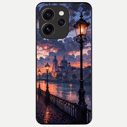  Twilight River Lights Glass Case For Oppo Reno 15 Pro back cover – full design glossy printed glass finish
