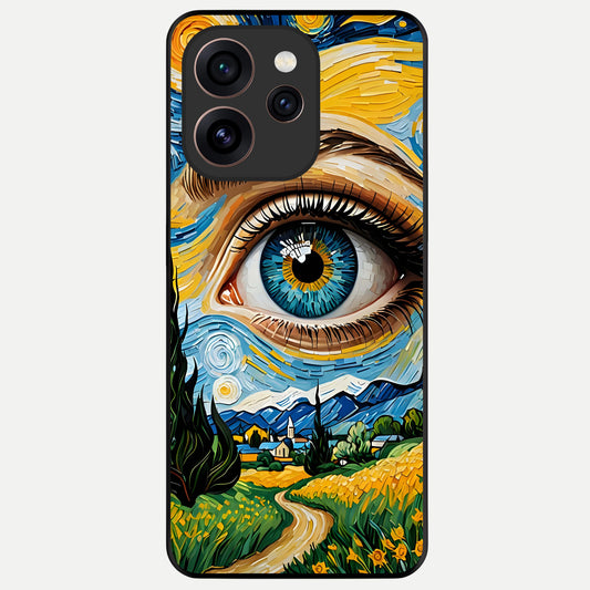  Van Gogh Eye Glass Case For Oppo Reno 15 Pro back cover – full design glossy printed glass finish