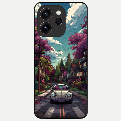  Vintage Street Drive Glass Case For Oppo Reno 15 Pro back cover – full design glossy printed glass finish